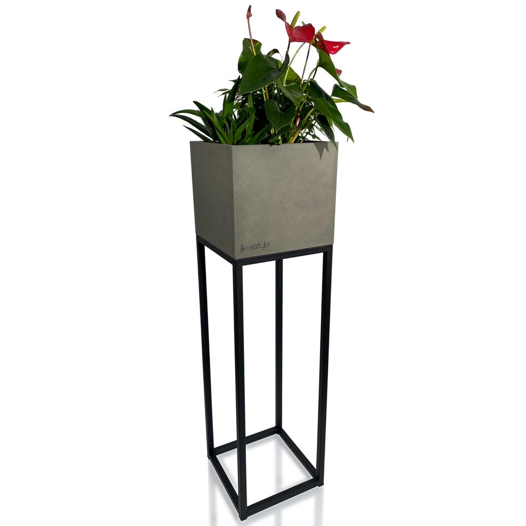 Loft FIORINO flower stand gray 22x22x80 cm