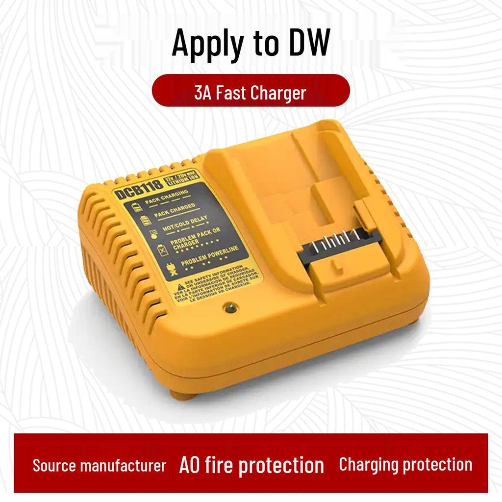 Compatible with Dewalt 12V-20V Power Tool Battery Charger DCB118 for Lithium Batteries.