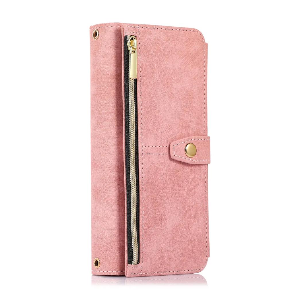 Zipper Card Slot Phone Case For Samsung Galaxy Z Fold 7 6 5 4 3 FOld7 Fold6 5G Screen Protect Stand Leather Wallet Cover