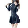 UV Long Rash High Sports Size M [JINJUDUO] Women's Swimsuit, One-Piece, Body-Shaping, Protection, Cute, Slimming, Padded, Sweat-Wicking, Sleeve,