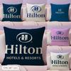 Luxury HHiltonS Design Cushion Cover Natural Linen Organic Fabric DoubleSided Printing Couch Pillow Covers Home Decor
