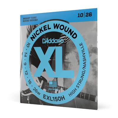 Electric Guitar Strings Nickel Tuning EXL150H D'Addario High-Strung/Nashville .010-.026 []