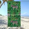 Zebra Tropical Jungle Beach Towel Patterned Sunscreen And Windproof Suitable For Swimming Pool Camping Travel