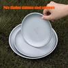Titanium Camping Plate Travel Tableware Stackable Camping Supplies Backcountry Dinnerware for Backpacking Picnic Equipment