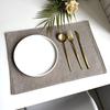 Double-layer imitation linen fabric placemat, tableware mat, hotel box insulation mat ins wind home coaster