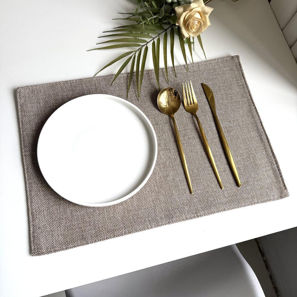 Double-layer imitation linen fabric placemat, tableware mat, hotel box insulation mat ins wind home coaster