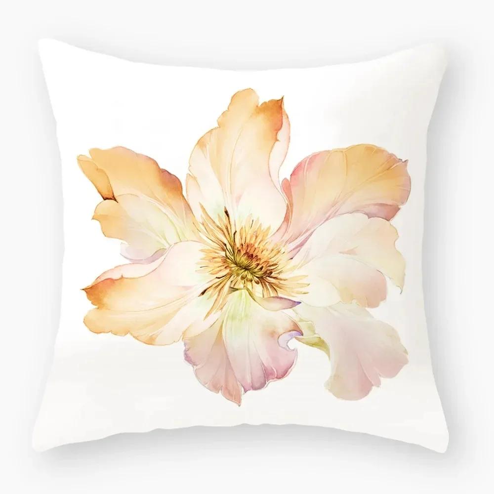 Fashionable and Simple Cute Flower Owl Print Square Decoration Home Cartoon Pillow Case Pillow Luxury Cushion Cover
