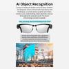 AI BT Glasses Voice Assistant Translation Glasses Built-in Mic & Speakers Camera Glasses for Office Music Answering Calls