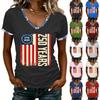 Womens V Neck Short Sleeve T Shirt 250 Years 1776 2026 Graphic Print Casual Loose Fit Top for Everyday Wear