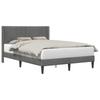 Bed Frame with Headboard Dark Grey 120 x 190 cm Velvet