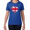 Union Jack Great Britain Heart Flag Ladies T Shirt Mens Tops Tees Unisex