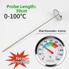 30/50cm Compost Thermometer Accurate With Dial= 30cm50cm Soil Probe For Composting Bins, Outdoor Gardening And Planting(0-100°F)