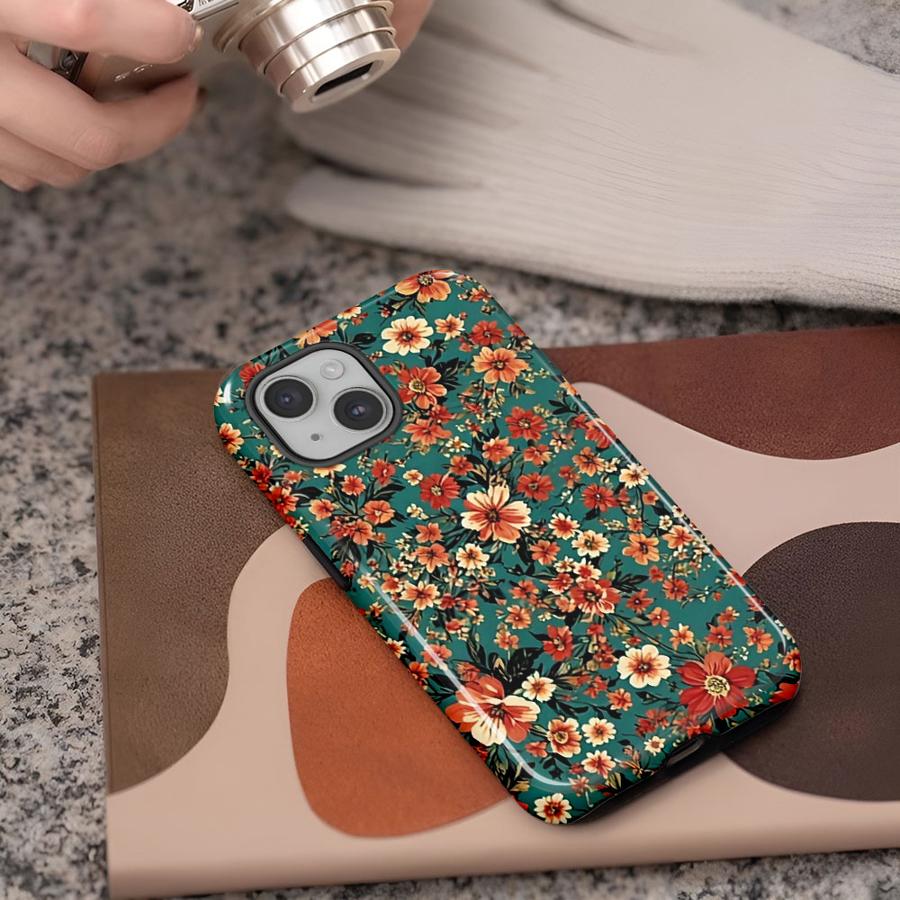 Soft Cover Capa Phone Case for Apple iPhone 17 16e 12 14 XS XR 13 15 Plus Pro Max 16 Air 11 Retro Little Flower Fashion