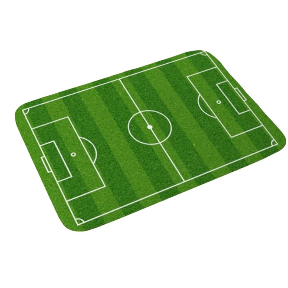 Flannel Football Field Floor Mat Non-slip Bath Mat Home Decor Small Rug Bathroom