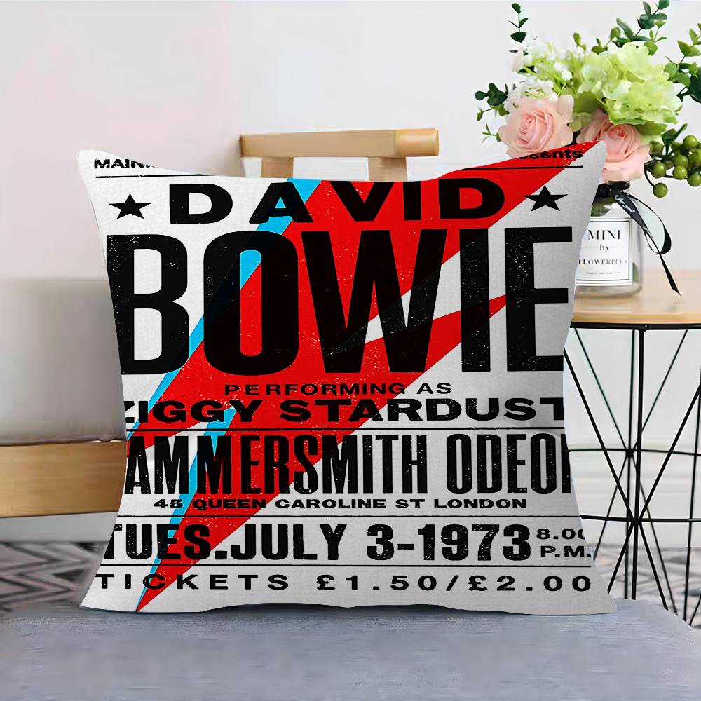 Retro Singer D-David B-Bowie Cushion Cover Decorative Pillow Sofa Home Decor Case Pillow Cases