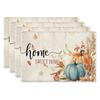 Pumpkins Eucalyptus Leaves Fall Placemats Autumn Thanksgiving Harvest Vintage Table Mat for Fall Party Dining Decor