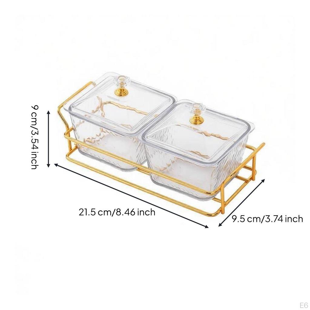 6 Compartment Snack Tray Luxury Design Divided Serving Dish Set Food Grade Material Bowls with