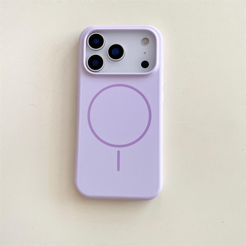 Capa Magnética de Toque de Pele de Luxo Para iPhone 17Air 16 ProMax 15 14Plus 13 12 11 Carregamento Sem Fio Silicone Líquido Capa à Prova de Choque Fundas