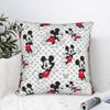 Mickey Minnie Cartoon Square Pillow Case Cushion Covers Customized Zippered Decorative Throw Pillow Case Cover for Sofa 18"x18"