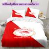 Olympiacos F.C Pattern Bedding Quilt Set Quilt Cover Pillowcase Home Decoration Birthday Gift (1 * Duvet Cover + 2 * Pillowcase, Without Core)