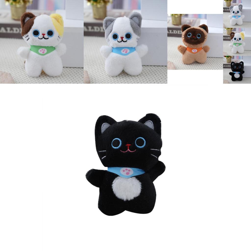Cute Cat Plush Keychain Soft Kitten Bag Charm Adorable Furry Stuffed Doll