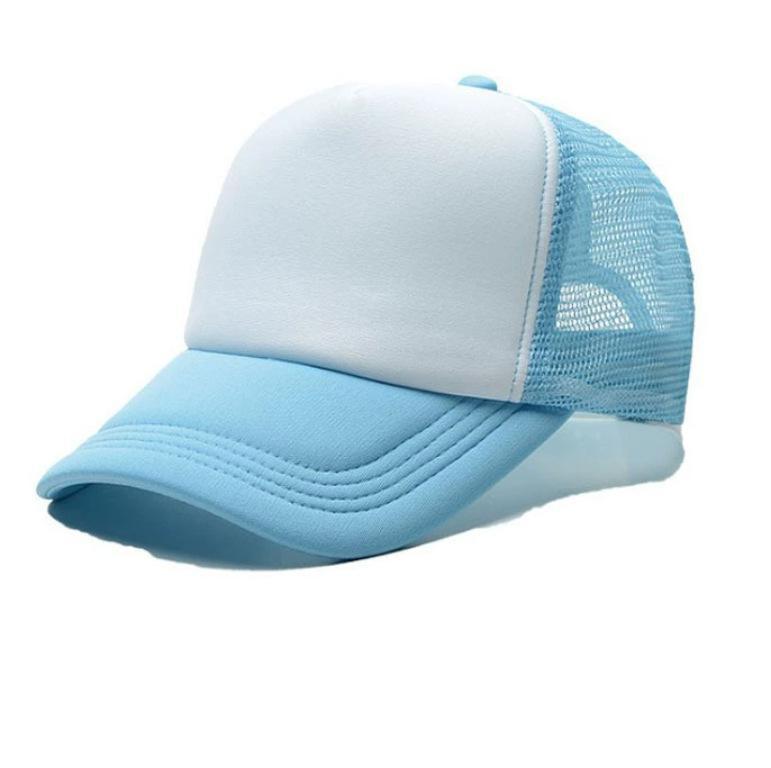 Custom Logo Printed Baseball Caps For Men Women Summer Half Mesh Sponge Breathable Advertising Hat Boys Girls Sunshade Wholeasle