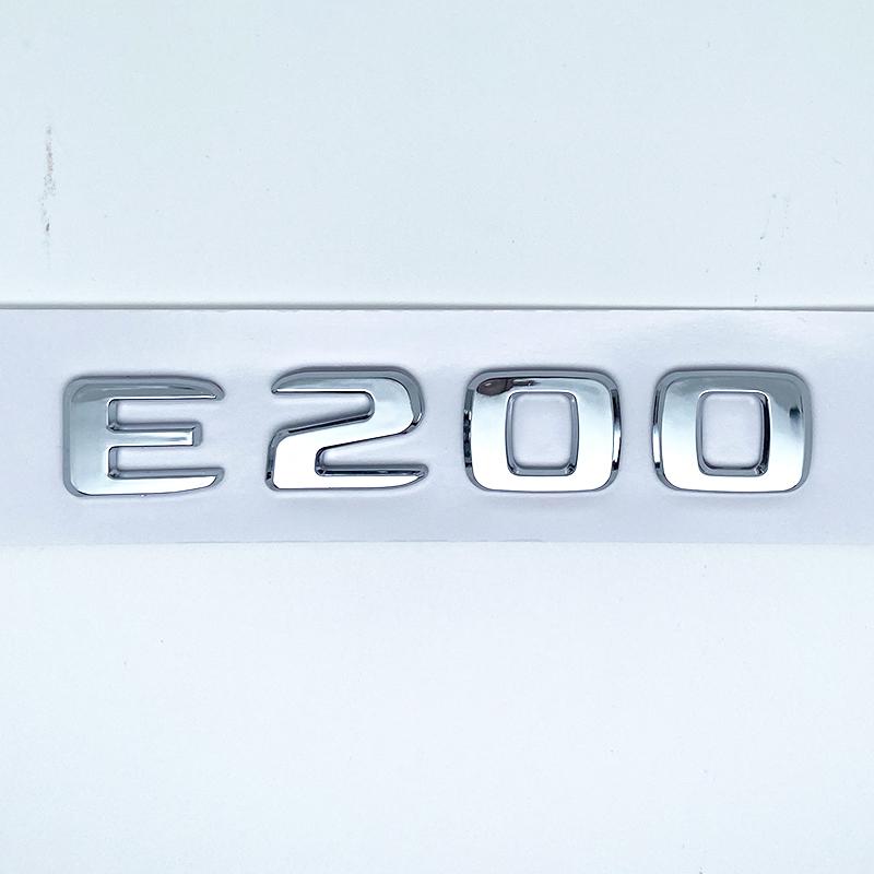 Apply to Letters E200 E260 E300 E400 E450 E220d E350d E400d 4Matic ABS Emblem for Mercedes Benz Car Trunk Logo Sticker