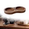 Walnut Wood Coffee Tamper Station Non-Slip Bottom Stable Coffee Tamper Storage Base Multi-functional Professional