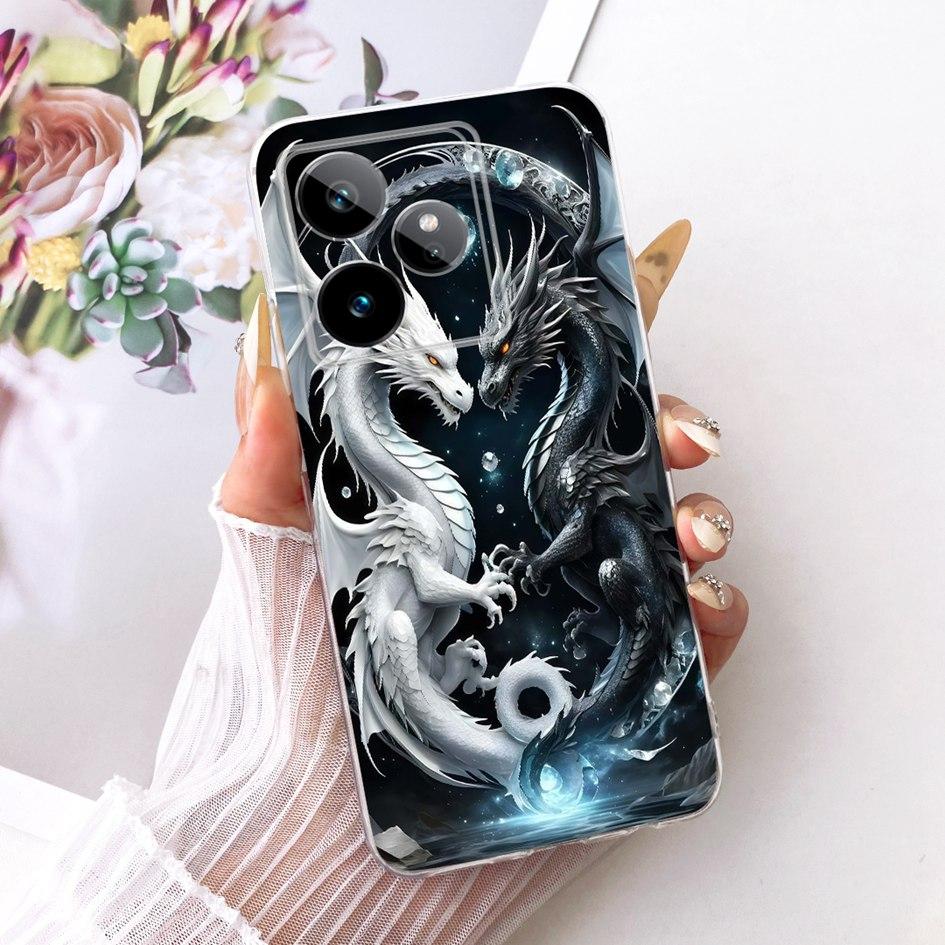 For Realme GT 7 Pro Case RMX5010 RMX5011 Luxury Dragon Lion Cartoon Soft Silicone Cover For Realme GT 7T GT7 7Pro Phone Case Bag