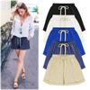 Wide-leg Pants Women's Summer Black Pants Women's Loose Casual Shorts Large Size Thin Three-point Pants