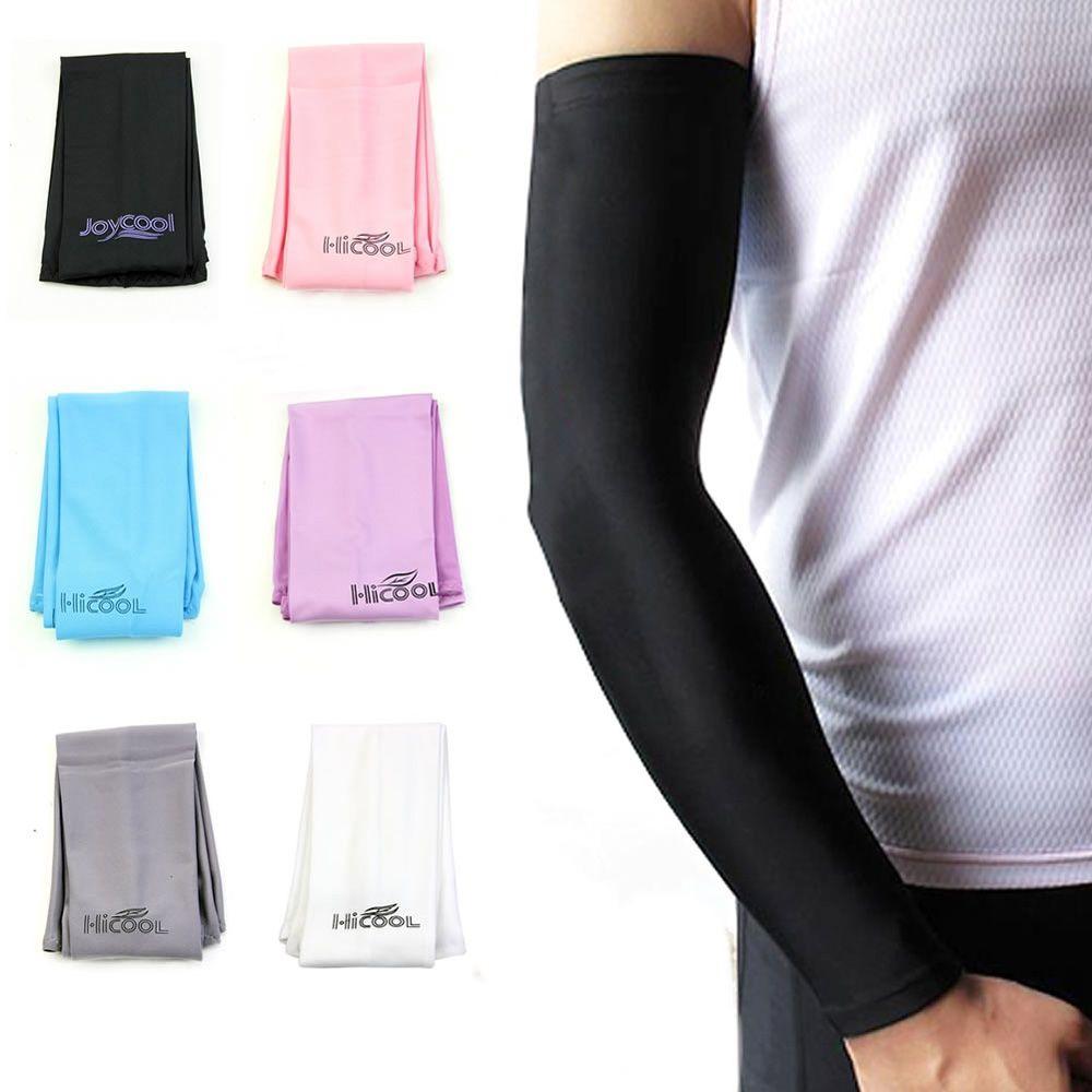 1Pair Outdoor Athletic Basketball Sun UV Protection Cover Cooling Arm Sleeves Sport