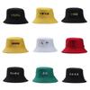 Personalized Text Double-sided Embroidered Bucket Hat Spring and Summer Shading Breathable Small Edge Basin Hat