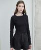 LEFTSEOUL Cotton Layered Top [Black]