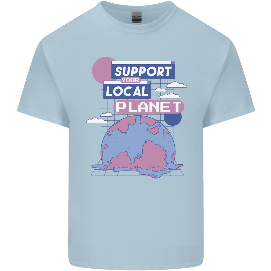 Climate Change Support Your Local Planet Unisexs Light Cotton TShirt