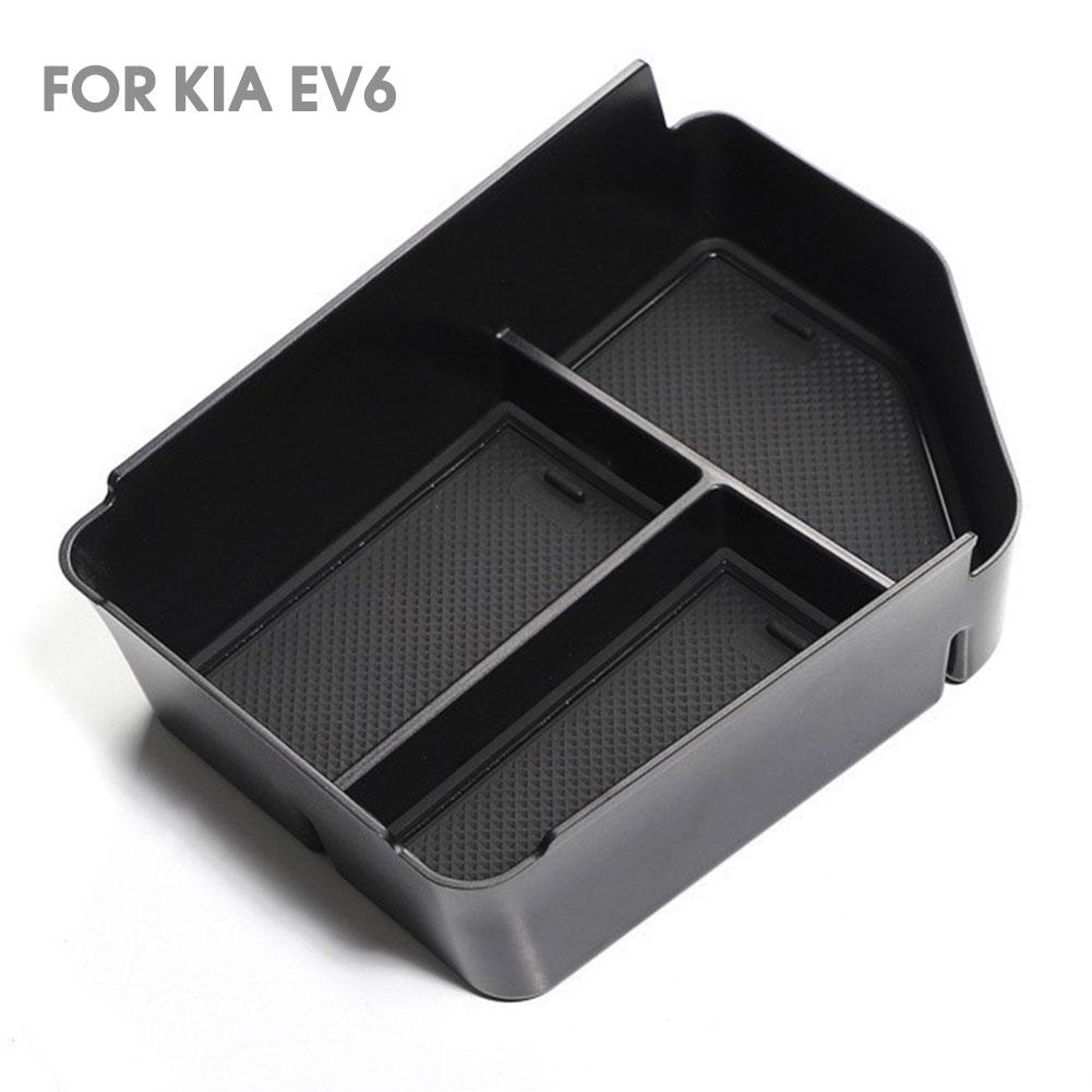 Armrest Storage Box For Kia EV6 Lower Center Console Organizer Tray Cup Holder ABS Material For Kia EV6 Interior Accessorie E4O3