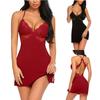 Lace Backless Chemise Nightwear for Women Sheer Mesh Lingerie with Adjustable Straps and Floral Pattern Detailing Soft Fabric Sleep Dress