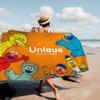Cartoon S-Sesame-S-Street Bath Towel Microfiber Soft Water Absorbing Breathable For Girl Kids Decorative Cartoon Beach Towel