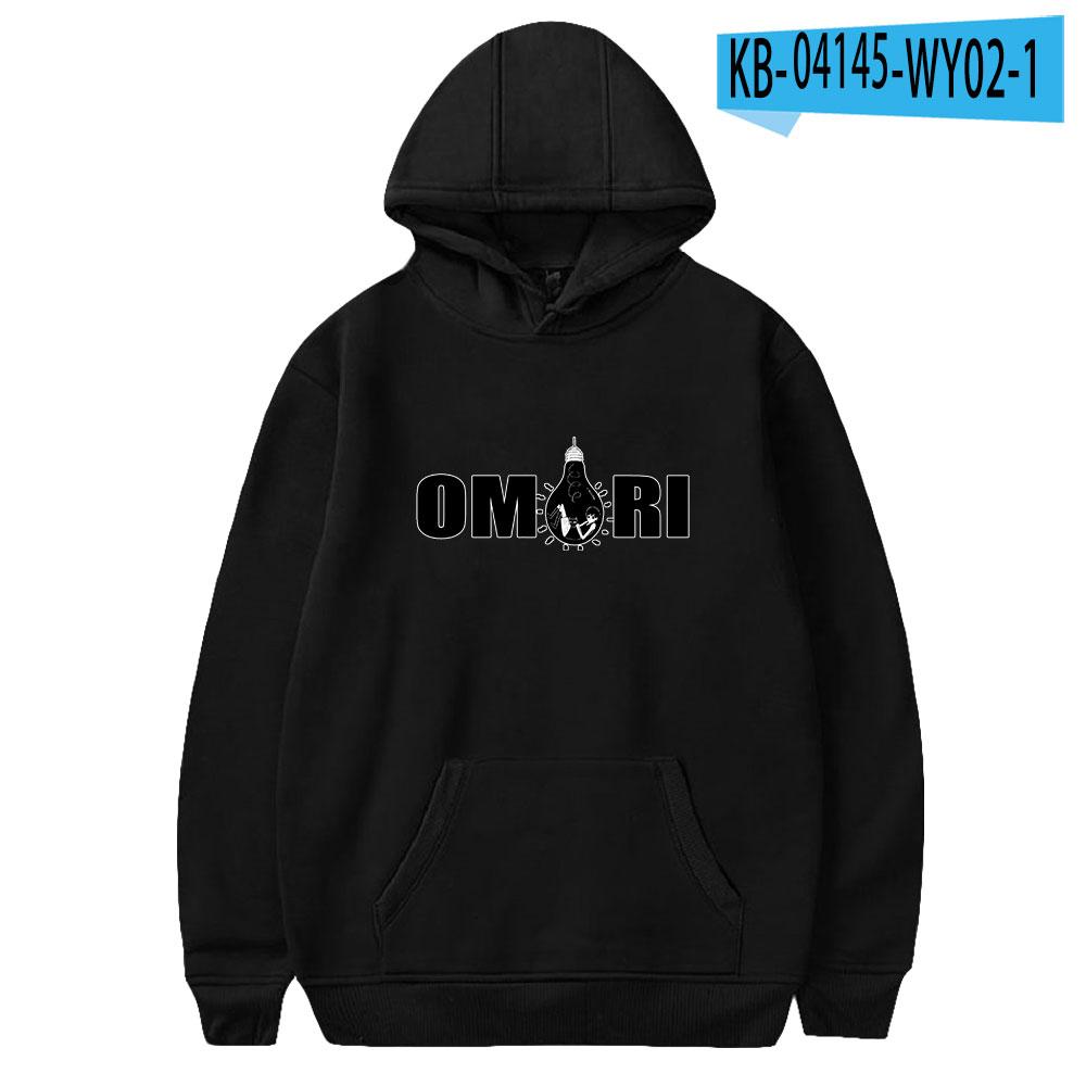Omori Hoodie Harajuku Unisex WoUnisex Long Sleeve Sweatshirt Unisex Autumn Winter Plush Pullovers Streetwear Popular Cartoon Hoodies