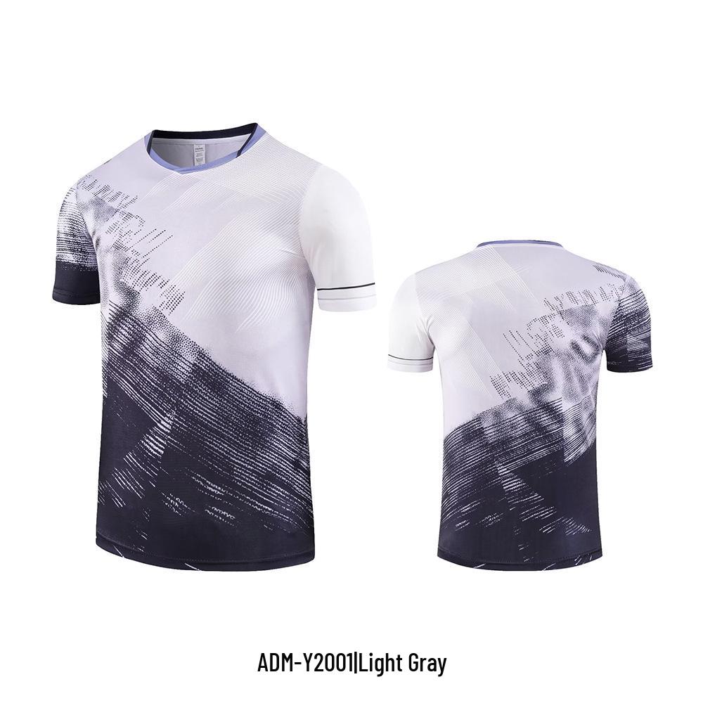 Men's and Women's Printed Quick-Dry Badminton Sportswear & Table Tennis Short-Sleeve Training Top