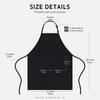 Polyester Cotton Waterproof Apron with Large Pocket Anti Dirty Chef Work Apron Black Adjustable Coffee House Uniform Woman Men
