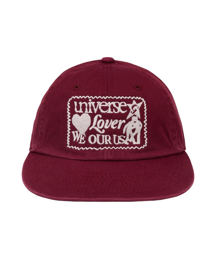 Yunibeoseugameonteu Universe Rubber Patch Washed Cap_Burgundy