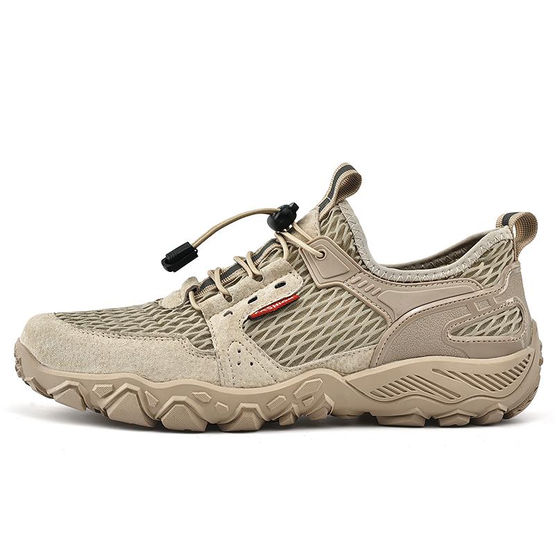 Summer Men's Large Size Outdoor Mesh Shoes Breathable Hiking Shoes