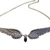 Engelenvleugels Veer Hanger Ketting Met Legering Ketting Voor Vrouwen En Mannen