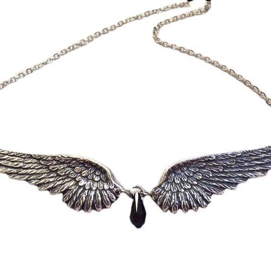 Engelenvleugels Veer Hanger Ketting Met Legering Ketting Voor Vrouwen En Mannen