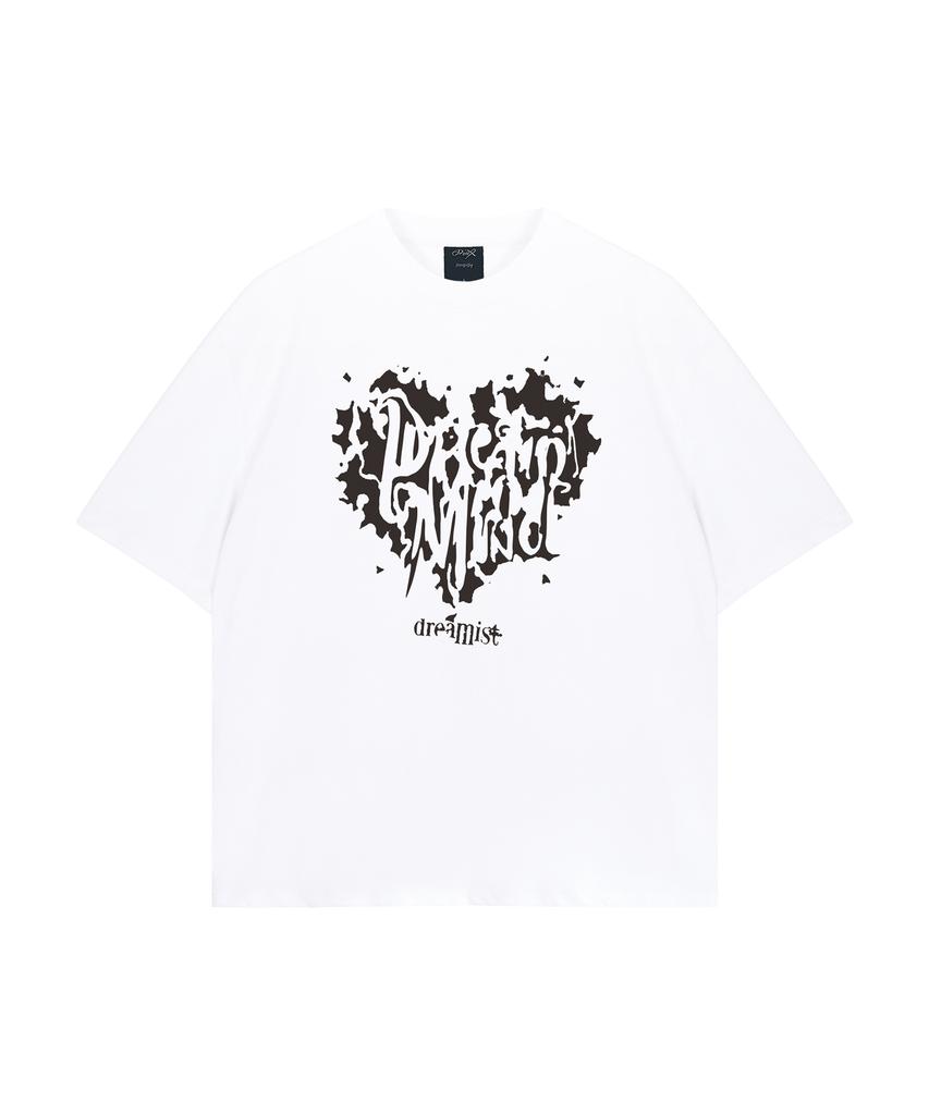 WILDROCK Hollysheesh Dreamist Heart Pigment Oversized Short Sleeve T-Shirt_6 Colors (Crop Included) (Type B)