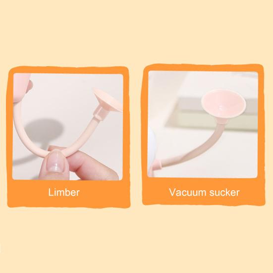 LED Bedside Lamp Changeable Shape Funny Night Light with Suction Cup Soft Glow DIY Shape Cute Light Bulb Man Mini Night Light