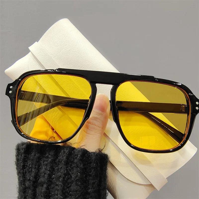 New Square Anti-glare Sunglasses Fashion Trendy Versatile Outdoor Sun Glasses for Street Shooting
