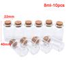 10pcs Mini Clear Glass Bottles with Cork Spice Message Vials Empty Wish Bottle DIY Drifting Empty Tiny Jars Party Decorations