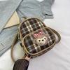 Shelliemay Duffy Simple Plaid Lightweight Canvas Bag For Daily Use And Student Commuting