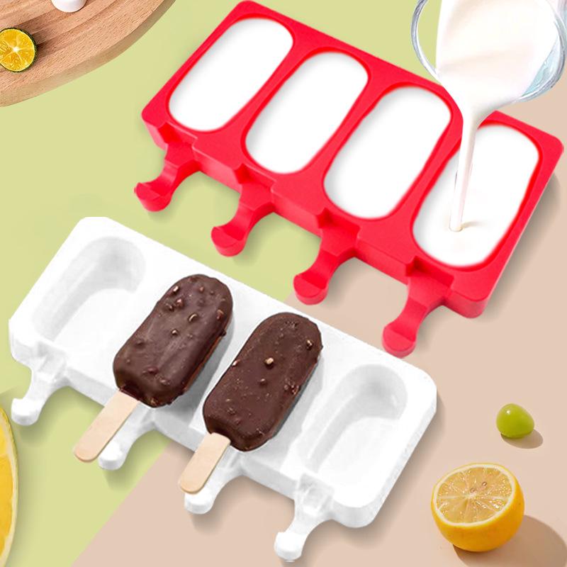 4-in-1-Eis- und Eisform aus lebensmittelechtem Silikon – DIY-Werkzeug zum einfachen Entformen